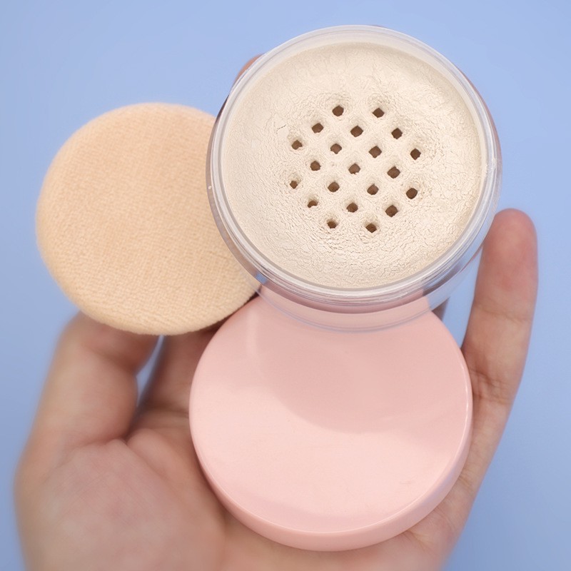 face powder with puff