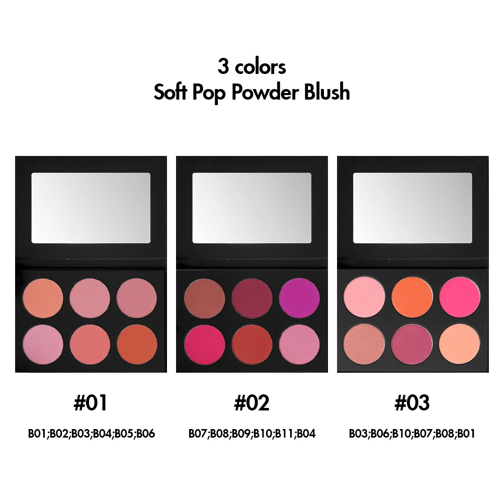 6 color blush powder palette wholesale