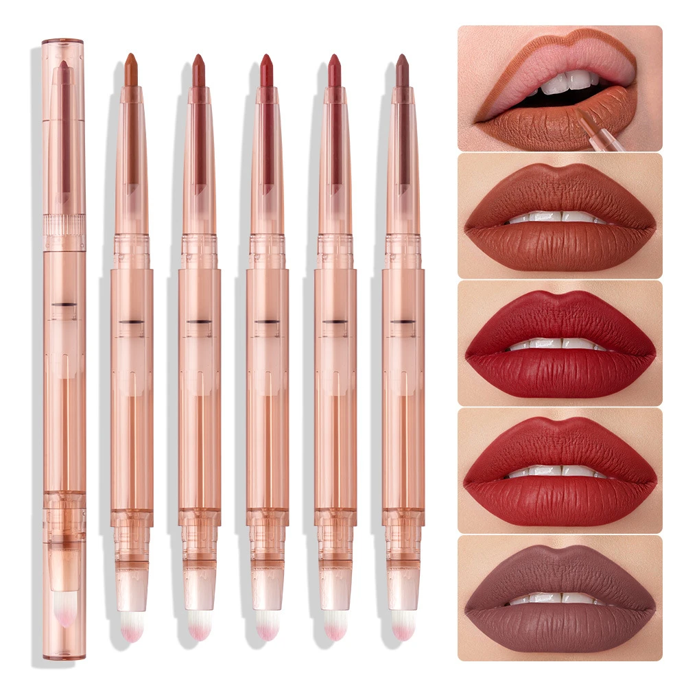 Double ended lip liner with brush wholesale